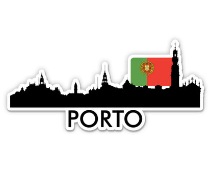 Porto Portugal City Skyline Sticker
