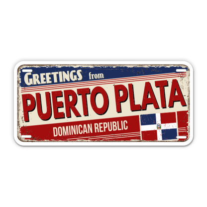 Greetings from Puerto Plata Dominican Republic Sticker