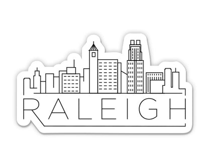Raleigh North Carolina City Skyline Sticker