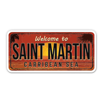 Welcome to Saint Martin Sticker