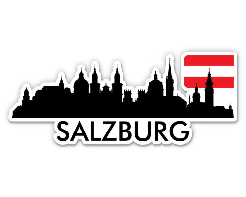 Salzburg Austria City Skyline Sticker