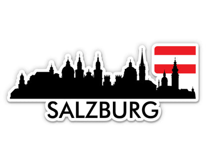 Salzburg Austria City Skyline Sticker