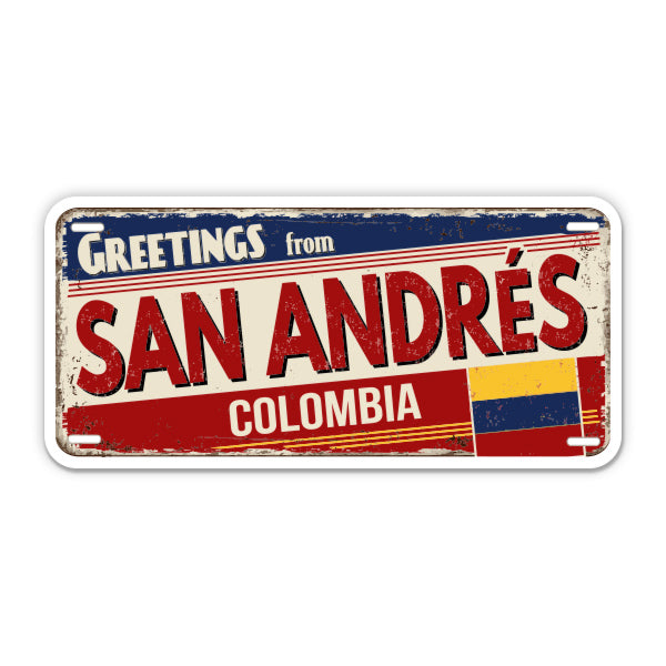 Greetings from San Andres Colombia Sticker
