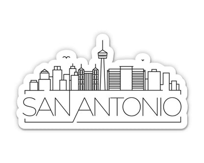 San Antonio Texas City Skyline Sticker
