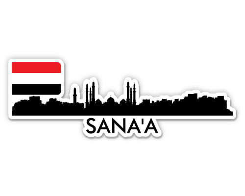 Sanaa Yemen Skyline  Sticker