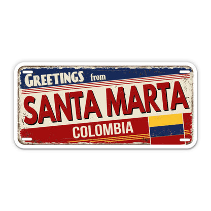 Greetings from Santa Marta Colombia Sticker