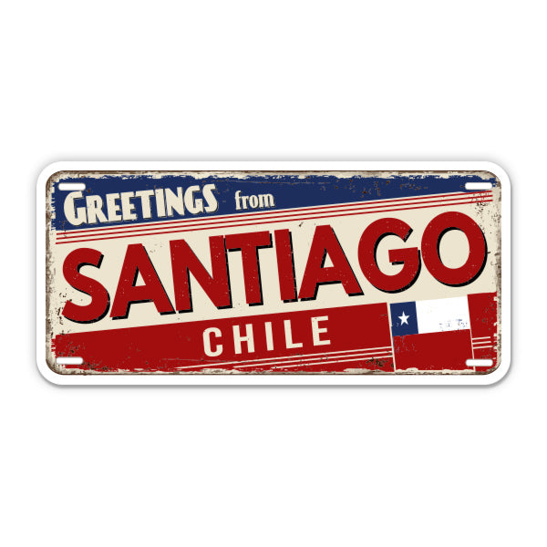 Greetings from Santiago Chile Sticker