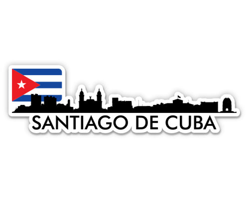 Santiago De Cuba Cuba Skyline  Sticker