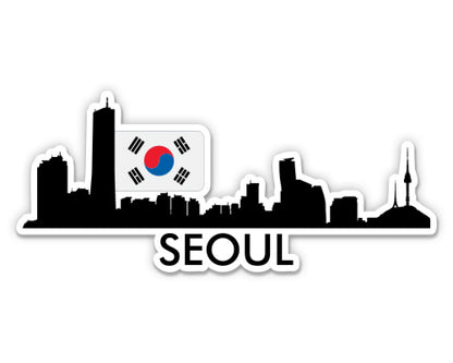 Seoul South Korea Skyline  Sticker