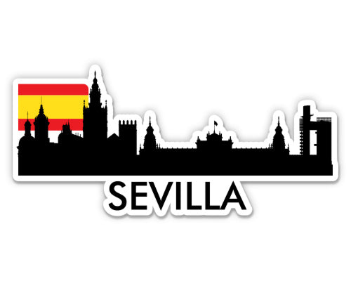 Sevilla Spain City Skyline Sticker