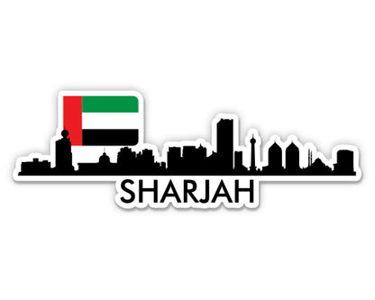 Sharjan UAE United Arab Emirates Skyline  Sticker