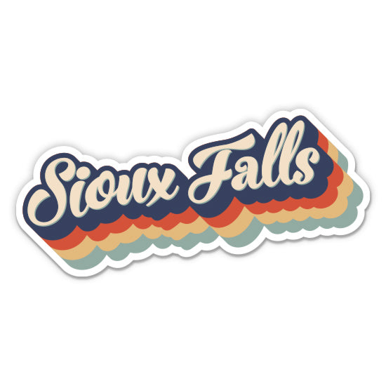 Sioux Falls Retro Sticker