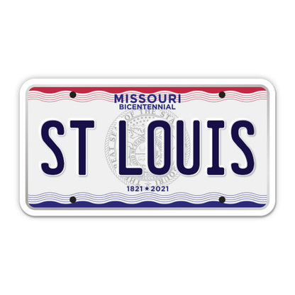 St. Louis Saint Louis Missouri License Plate Style Sticker