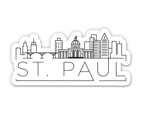 St. Paul Minnesota City Skyline Sticker