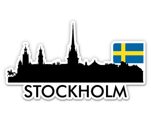 Stockholm Sweden City Skyline Sticker