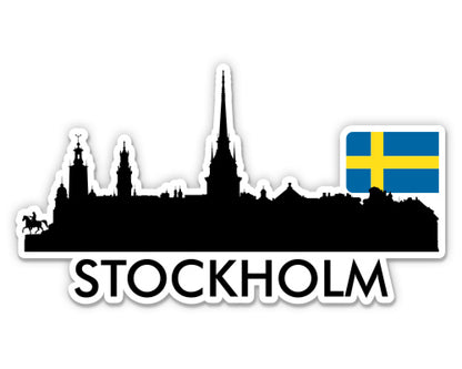 Stockholm Sweden City Skyline Sticker
