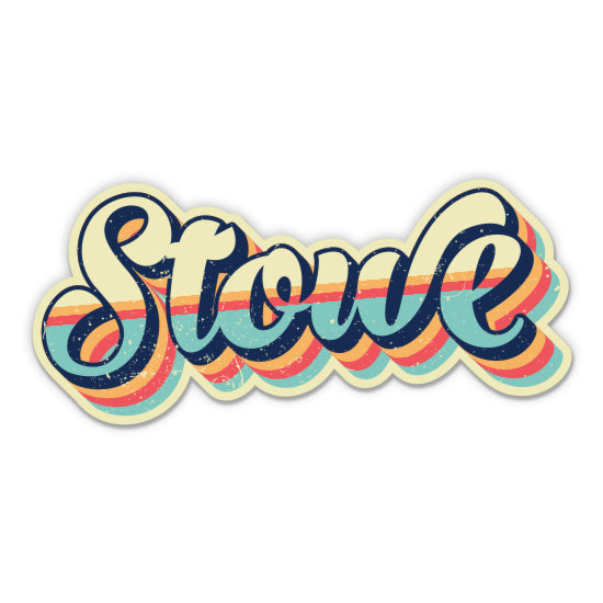 Stowe Retro Ski Style Sticker