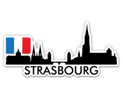 Strasbourg France City Skyline Sticker