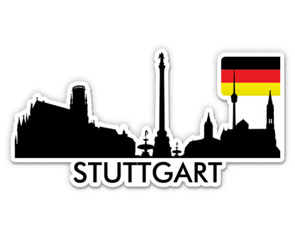 Stuttgart Germany City Skyline Sticker