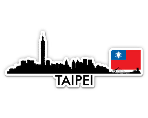 Taipei Taiwan Skyline  Sticker