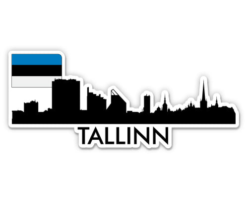 Tallinn Estonia City Skyline Sticker