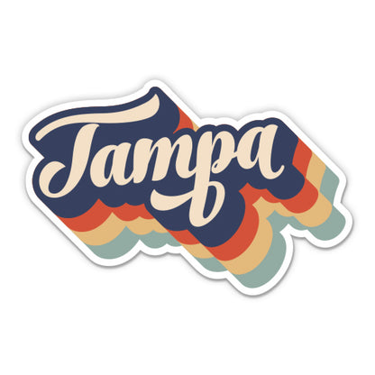 Tampa Florida Retro Sticker