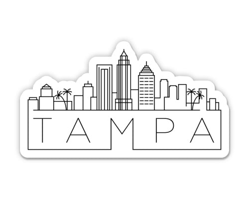 Tampa Florida City Skyline Sticker
