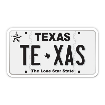 Texas License Plate Style Sticker