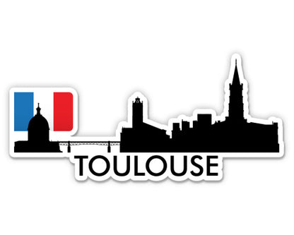 Toulouse France City Skyline Sticker