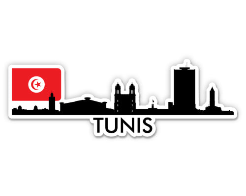 Tunis Tunisia Skyline  Sticker