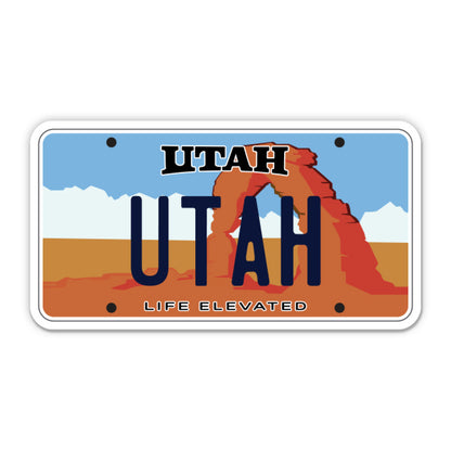 Utah License Plate Style Sticker