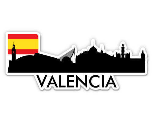 Valencia Spain City Skyline Sticker