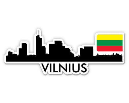 Vilnius Lithuania City Skyline Sticker
