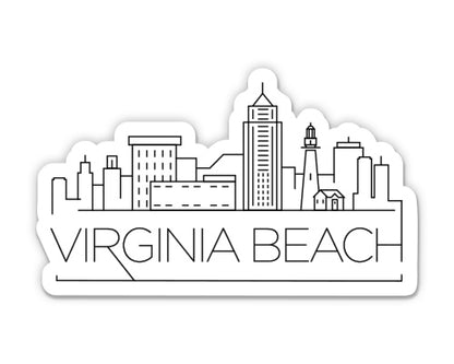 Virginia Beach City Skyline Sticker