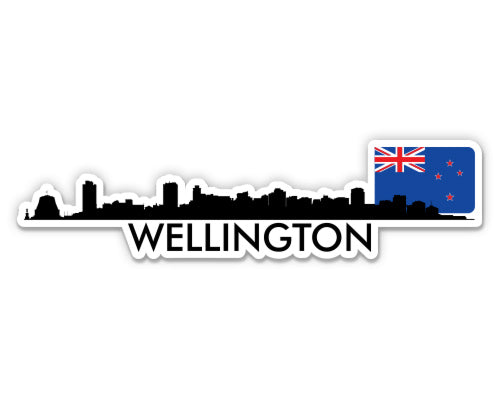 Wellington New Zealand Skyline  Sticker