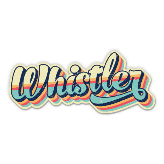 Whistler Canada Retro Ski Style Sticker