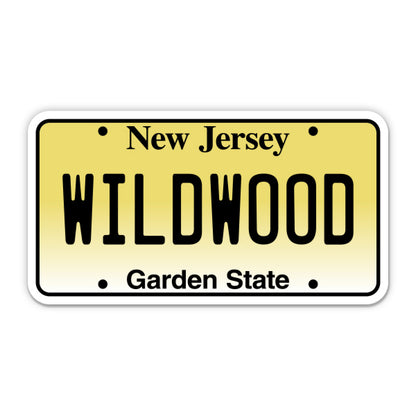 Wildwood New Jersey License Plate Style Sticker