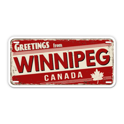 Greetings from Winnipeg Canada Sticker
