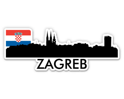 Zagreb Croatia City Skyline Sticker